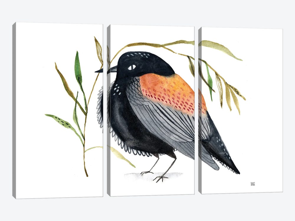 Black Bird by Sweet Omens 3-piece Art Print