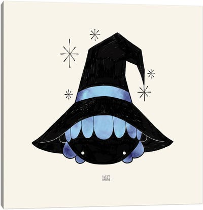 Blue Witch Canvas Art Print - Sweet Omens