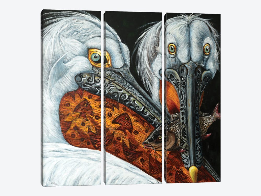 Pelicans by Sergey Bolshakov 3-piece Art Print