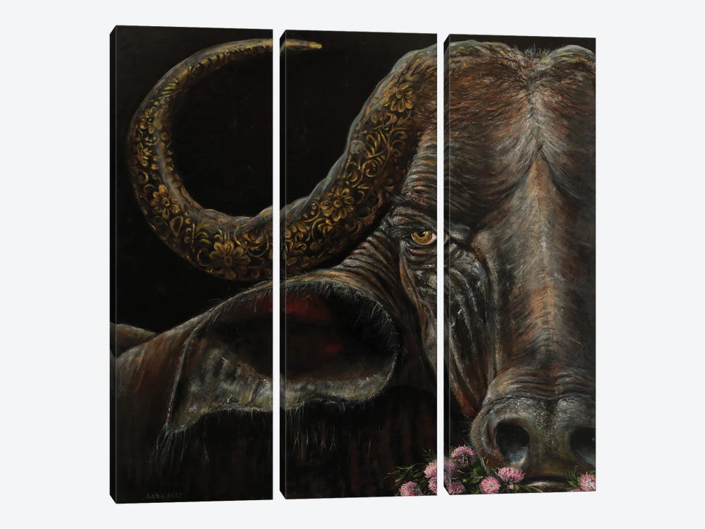 Buffalo by Sergey Bolshakov 3-piece Canvas Print