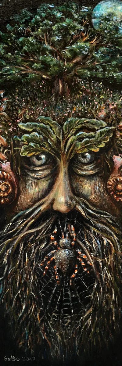 Green Man by Sergey Bolshakov multi panel art