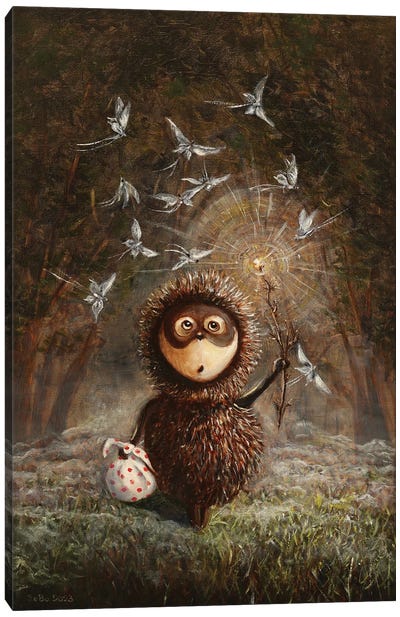 Hedgehog In The Fog Canvas Art Print - Sergey Bolshakov