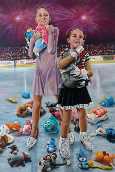 Figuras Skaters by Sergey Bolshakov framed canvas print