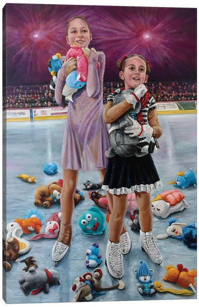 Figuras Skaters Canvas Art Print - Sergey Bolshakov