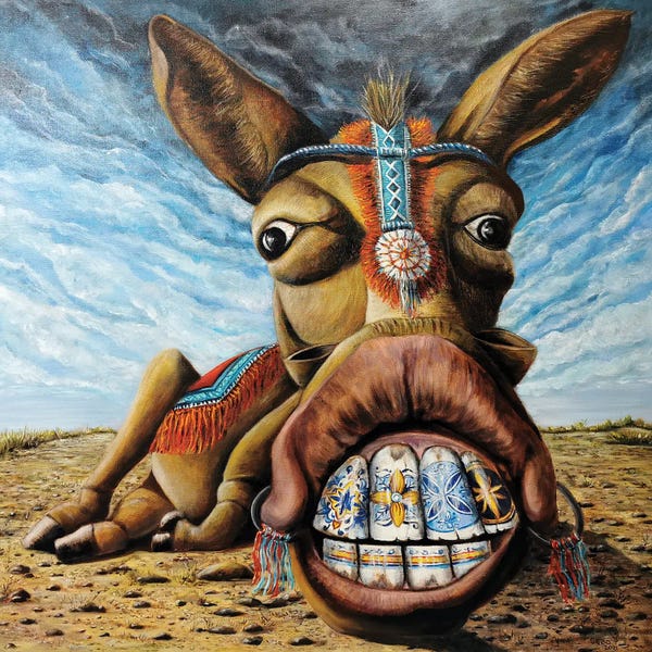 Donkeys: Donkey From Mijas by Sergey Bolshakov