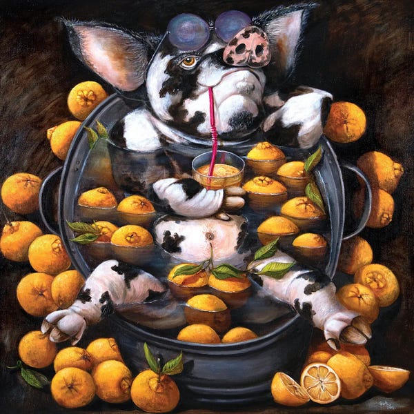 Pigs: Pig In Oranges Or The State Of Zen by Sergey Bolshakov