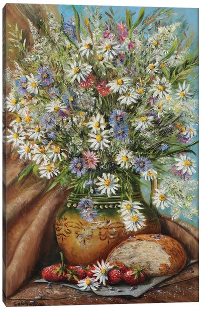 Summer Bouquet Canvas Art Print - Bread Art