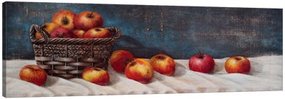 Basket With Apples Canvas Art Print - Apple Art