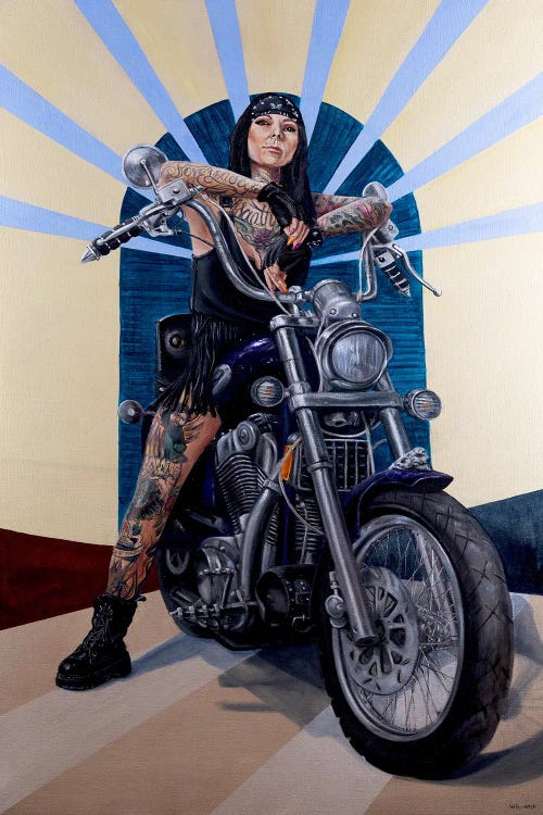 Girl And Bike