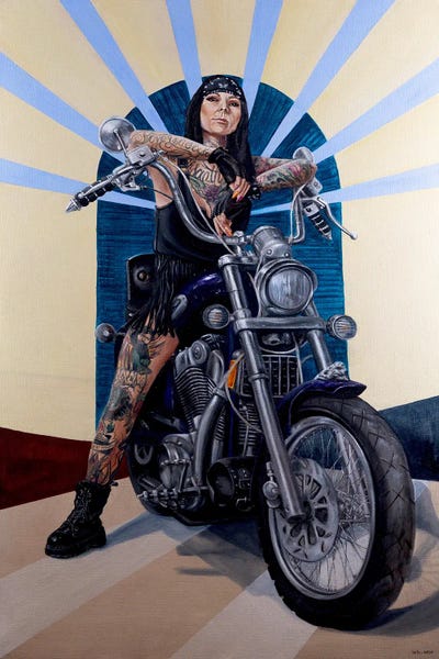 Girl And Bike