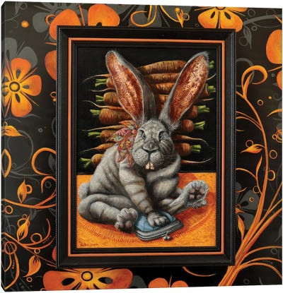 Bunny Canvas Art Print - Carrot Art
