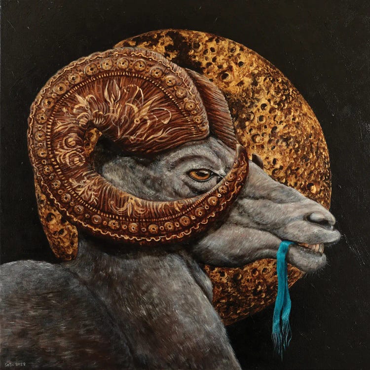 Golden Aries by Sergey Bolshakov wall art