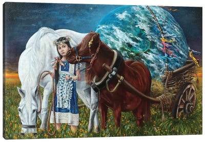 Let's Give The World To Children Canvas Art Print - Sergey Bolshakov