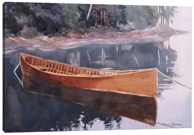 Guide Boat Canvas Art Print - Rowboat Art