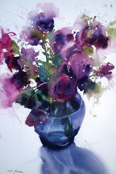 Lisianthus by Sarah Yeoman art print