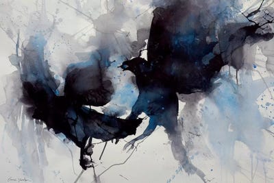 Tangled Up In Blue by Sarah Yeoman metal wall art