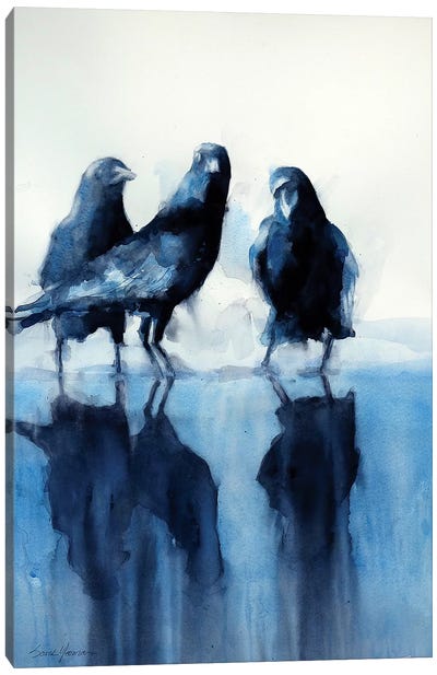 The Three Graces Canvas Art Print - Crow Art
