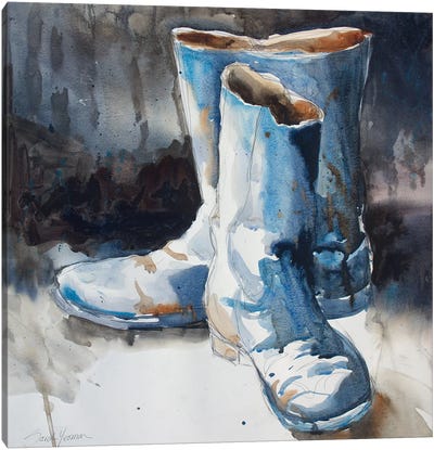 These Boots Canvas Art Print - Sarah Yeoman