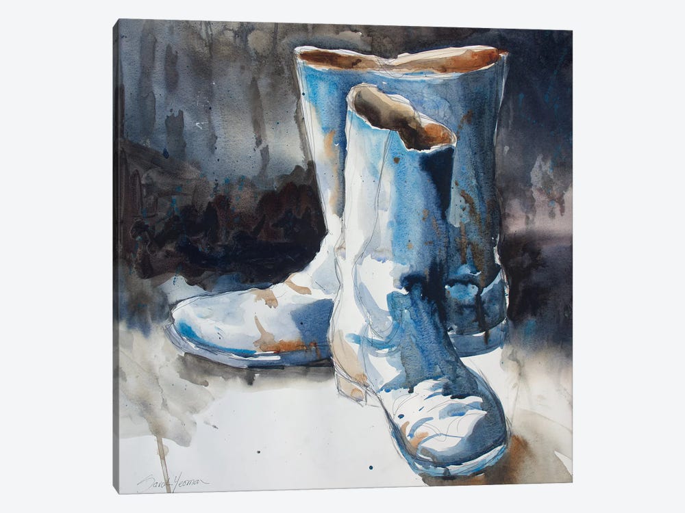 These Boots by Sarah Yeoman 1-piece Art Print