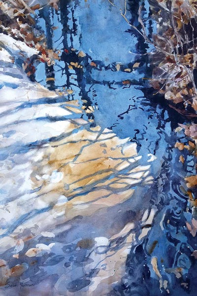 Tributary by Sarah Yeoman framed canvas print