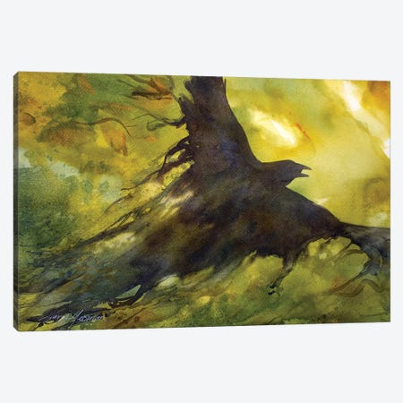 Wind Crow Canvas Print #SYE50} by Sarah Yeoman Canvas Artwork