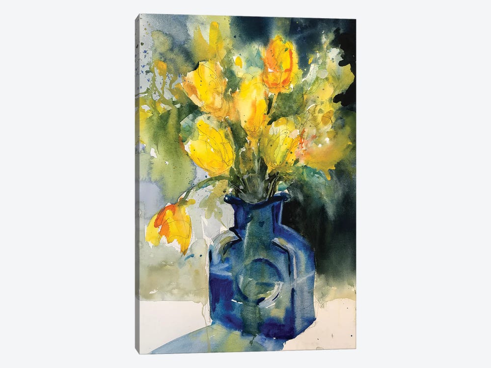 Yellow Tulips by Sarah Yeoman 1-piece Canvas Artwork