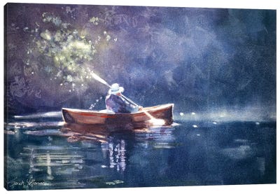 Jane in the light Canvas Art Print - Canoe Art