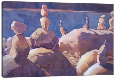 Cairns Canvas Art Print - Rock Art