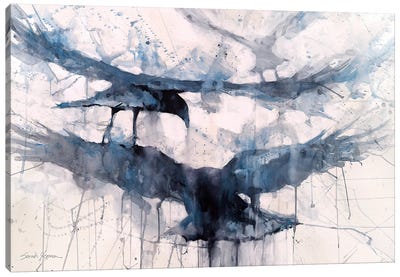 3 Crows Canvas Art Print - Sarah Yeoman