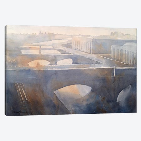 Philadelphia Schuylkill River Canvas Print #SYE66} by Sarah Yeoman Canvas Wall Art