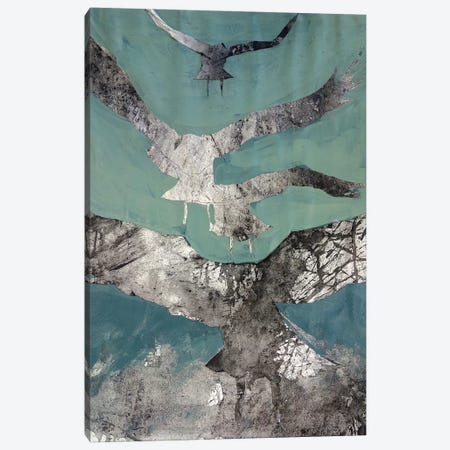 Charcoal Crows Canvas Print #SYE6} by Sarah Yeoman Canvas Print