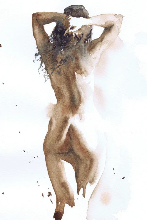 Sensual Nude Woman Art by Samira Yanushkova wall art
