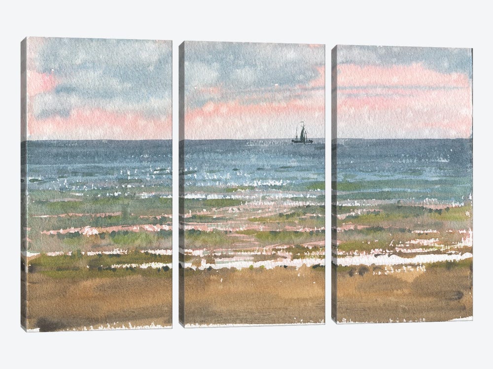 Sailing by Samira Yanushkova 3-piece Canvas Art Print
