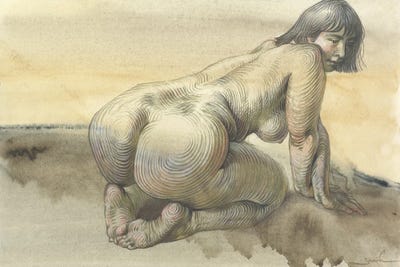 Tender Lines by Samira Yanushkova multi panel art