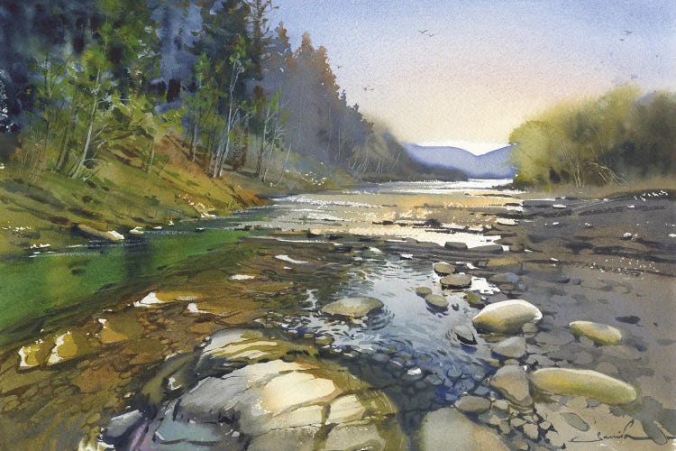 Landscape Mountain Rivers by Samira Yanushkova wall art