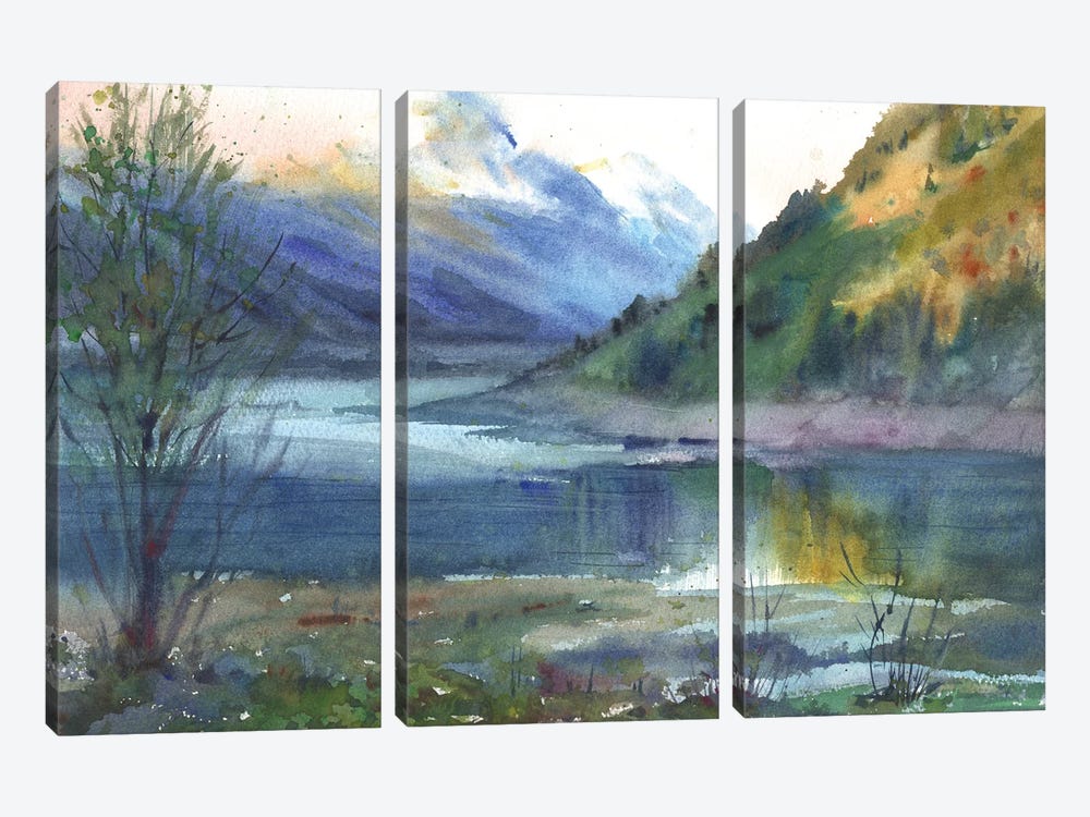 Mountain Landscape by Samira Yanushkova 3-piece Canvas Artwork