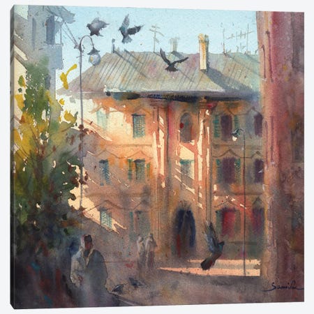 Sunny Morning In Italy Canvas Print #SYH128} by Samira Yanushkova Art Print