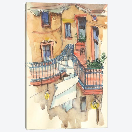 Sunny Courtyard Canvas Print #SYH137} by Samira Yanushkova Canvas Print