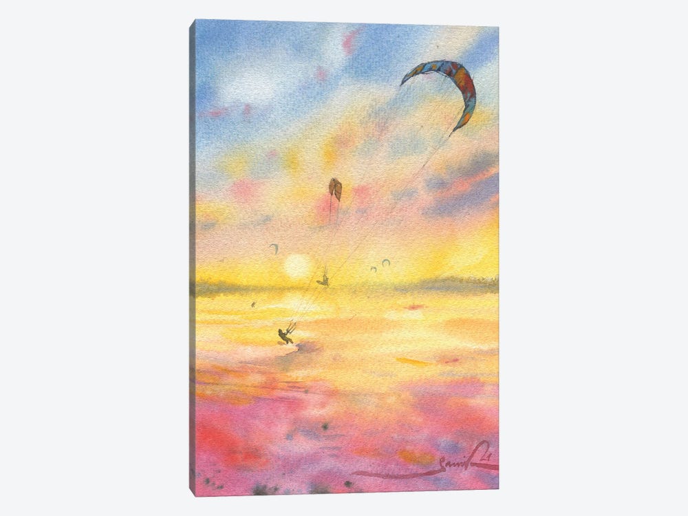 Kitesurfing by Samira Yanushkova 1-piece Canvas Art
