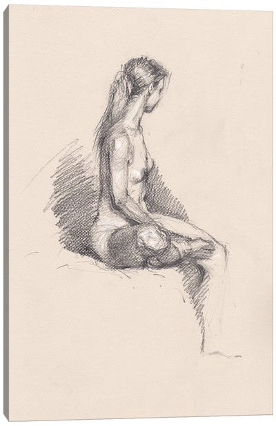 Nude Muse Canvas Art Print - Samira Yanushkova