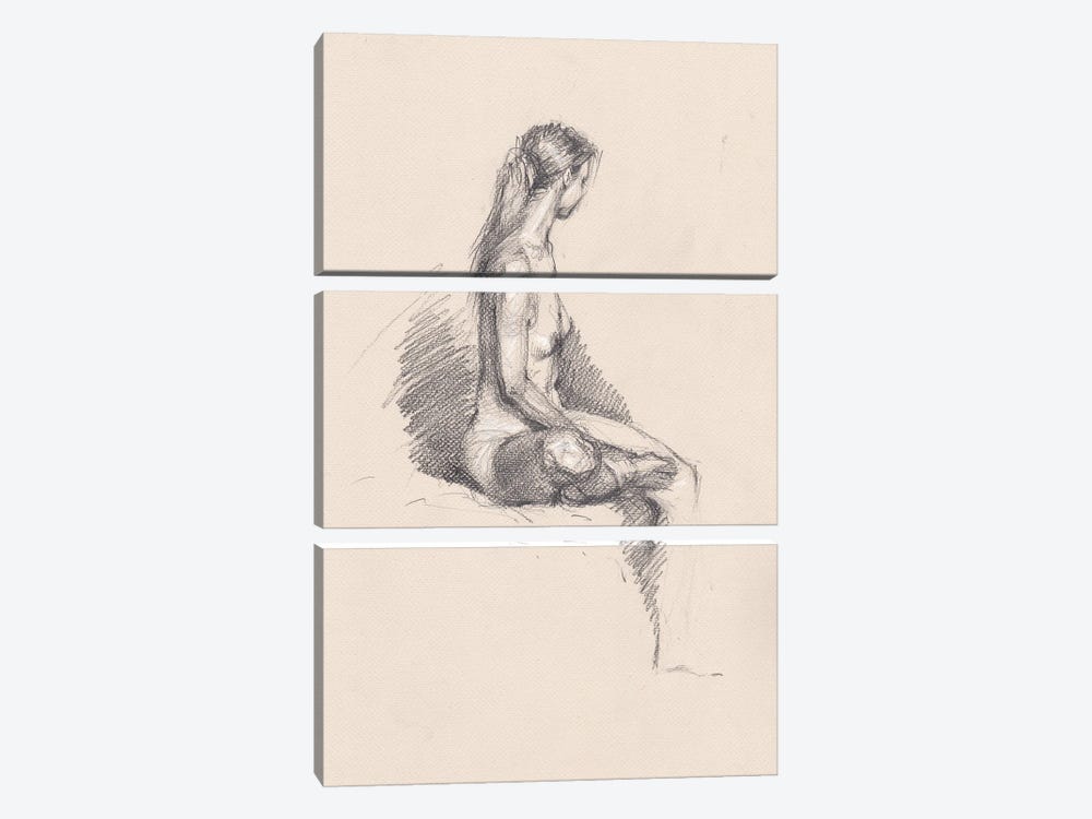 Nude Muse by Samira Yanushkova 3-piece Art Print