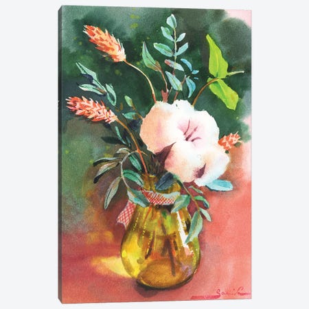 Bouquet Of Flowers Canvas Print #SYH161} by Samira Yanushkova Canvas Art Print