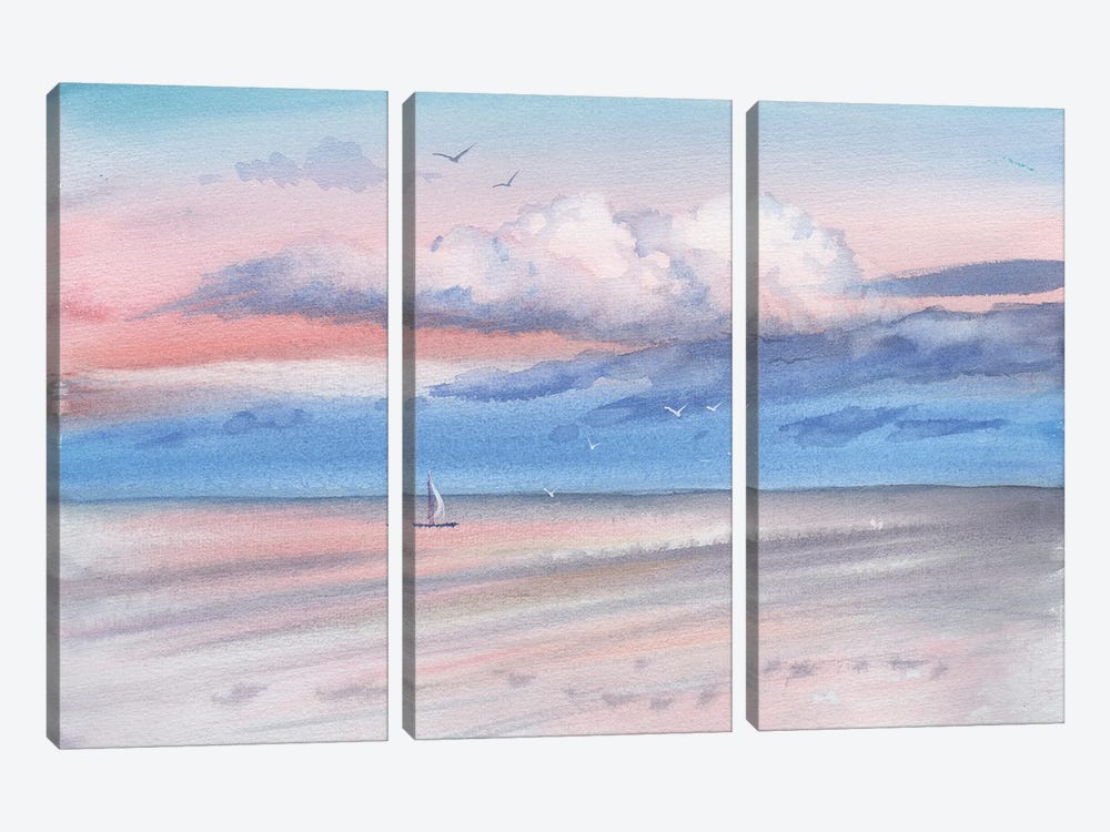 Ocean Breeze by Samira Yanushkova 3-piece Canvas Art Print
