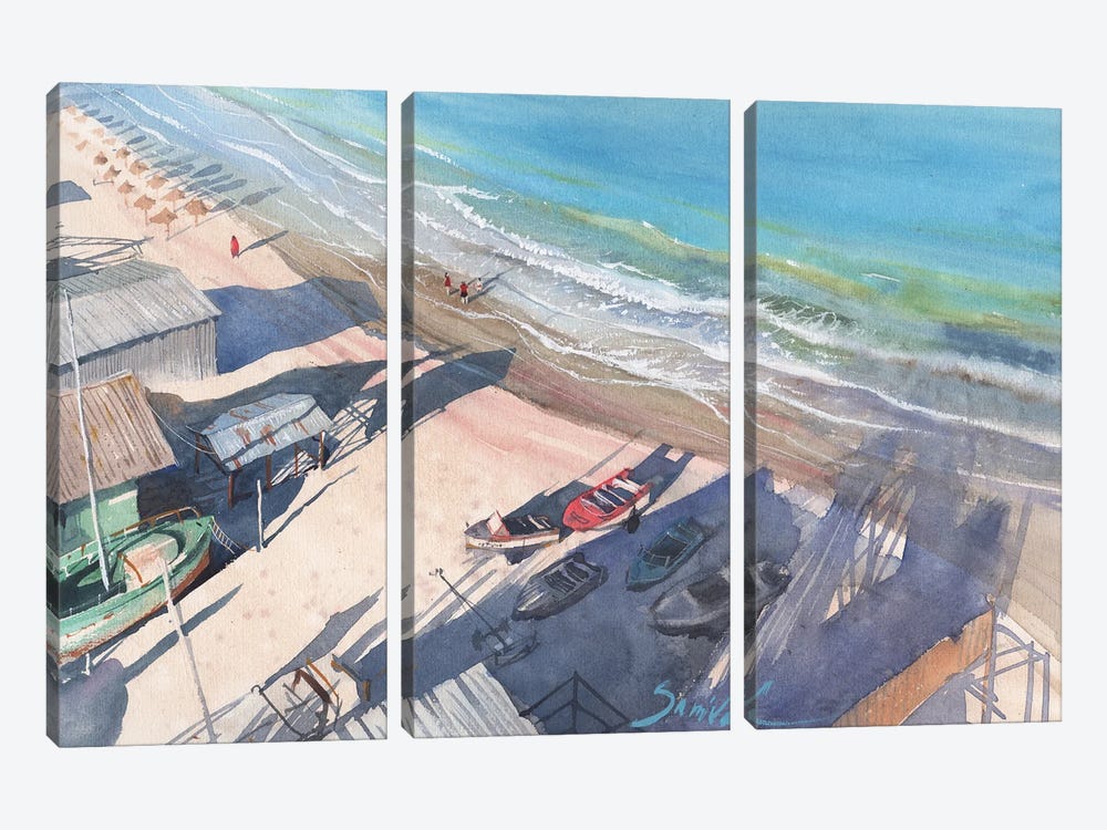 Beach View by Samira Yanushkova 3-piece Canvas Artwork