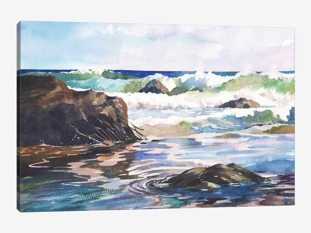 Waves Near The Shore by Samira Yanushkova 1-piece Canvas Print