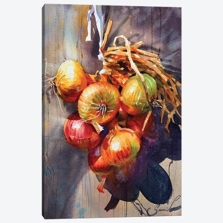 Bunch Of Onions Canvas Print #SYH190} by Samira Yanushkova Canvas Art