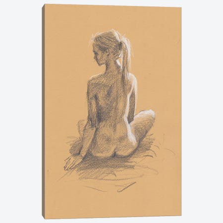 Romantic Nude Canvas Print #SYH204} by Samira Yanushkova Art Print