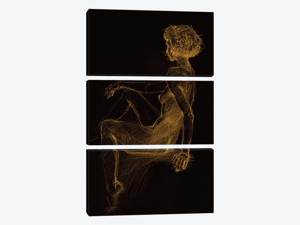 Golden Glow II by Samira Yanushkova 3-piece Canvas Art