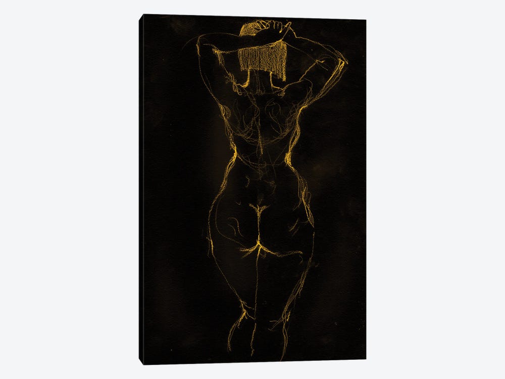 Golden Nude by Samira Yanushkova 1-piece Art Print