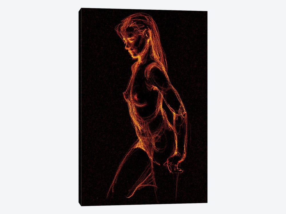 Nude Glittering by Samira Yanushkova 1-piece Canvas Wall Art